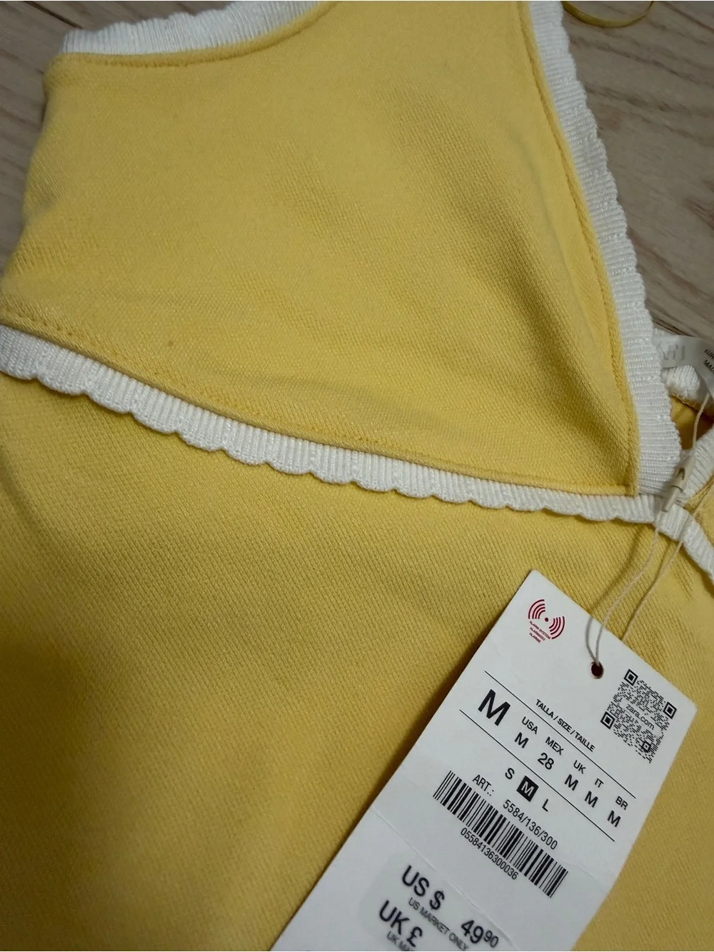 Yellow Contrast Trim Maxi Dress – Size Medium - Picture 5 of 5